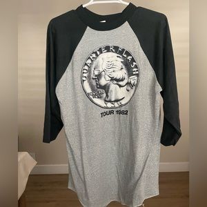 vintage 1982 quarter flash baseball tee single stitch